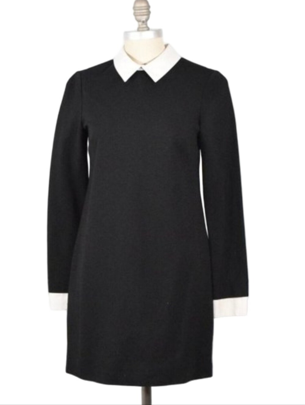 Cynthia Steffe black collared ponte knit shift dress Size 12